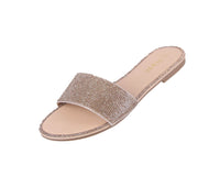 WOMAN'S SHOES GOLD RHINESTONE GLITTER SANDALS SELENA