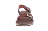 WOMAN'S SHOES TAN PU LEATHER SANDALS SHINE-1