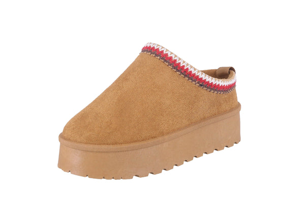 WOMAN'S SHOES TASMAN SLIPPER TAN SUEDE SOLID-10