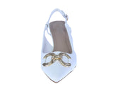 WOMAN'S HEELS WHITE PU LEATHER STEPHY-20