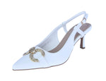 WOMAN'S HEELS WHITE PU LEATHER STEPHY-20