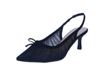 WOMAN'S HEELS BLACK MESH STEPHY-48