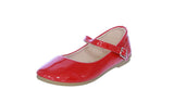 KID'S SHOES RED PAT FLATS SUPPLE-51K