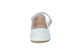 BABY'S SHOES WHITE PAT/RHINESTONE FLATS SUPPLE-78KA