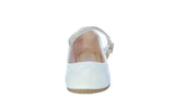 KID'S SHOES WHITE PAT/RHINESTONE FLATS SUPPLE-78K