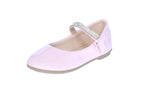 BABY'S SHOES PINK PAT/RHINESTONE FLATS SUPPLE-78KA