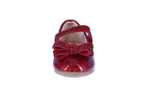 BABY'S SHOES RED PAT FLATS SUPPLE-83KA
