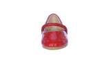 BABY'S SHOES RED PAT/RHINESTONE FLATS SUPPLE-91KA