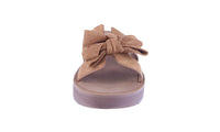 WOMAN'S SHOES TAN DENIM LEATHER SANDALS SUSIE-38
