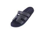 WOMAN'S SHOES BLACK/ PU/LEATHER SANDALS TAHITHI-2