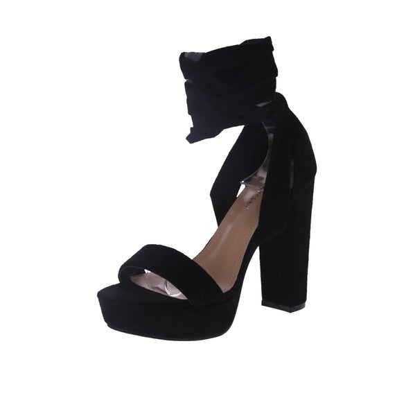 WOMAN'S SHOES BLACK SUEDE HEELS TASTE-92