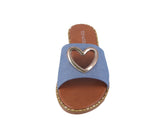 WOMAN'S SHOES BLUE DENIM PU LEATHER SANDALS TERESA-13