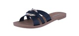 WOMAN'S SHOES BLACK PU LEATHER SANDALS TULIP-1