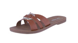 WOMAN'S SHOES TAN PU LEATHER SANDALS TULIP-1
