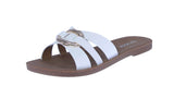 WOMAN'S SHOES WHITE PU LEATHER SANDALS TULIP-1