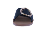 WOMAN'S SHOES BLACK PU LEATHER SANDALS TULIP-56