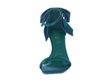 WOMAN'S HEELS EMERALD SATIN VENUS-1