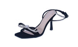 WOMAN'S SHOES BLACK NUB GLITTER HEELS VENUS-29