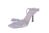 WOMAN'S SHOES NUDE PAT/CLEAR GLITTER HEELS VENUS-29
