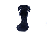WOMAN'S HEELS BLACK SATIN VENUS-1