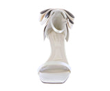 WOMAN'S HEELS CHAMPAGNE SATIN VENUS-1