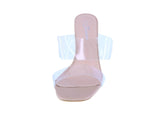 WOMAN'S SHOES NUDE CLEAR  HEELS VERONICA-27