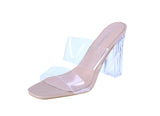 WOMAN'S SHOES NUDE CLEAR  HEELS VERONICA-27