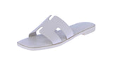 WOMAN'S SHOES IVORY PU LEATHER SANDALS VESTA-2