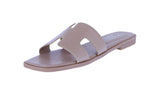 WOMAN'S SHOES NUDE PU LEATHER SANDALS VESTA-2