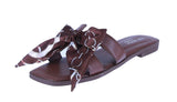 WOMAN'S SHOES BROWN PU LEATHER SANDALS VESTA-66