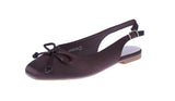 WOMAN'S FLATS BROWN SATIN JAMIE-63