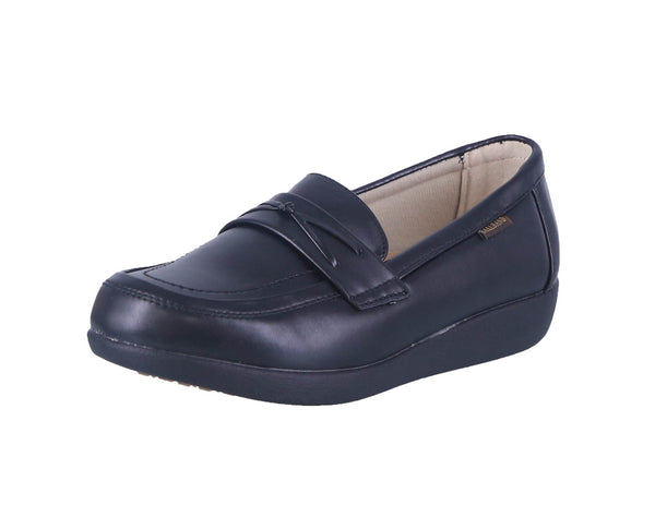 WOMAN'S SHOES BLACK PU DOCKSIDE VIVA-06