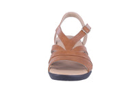 WOMAN'S SHOES TAN WEDGE PU LEATHER CLARA-31