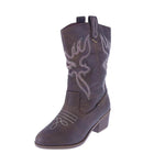 KID'S SHOES TAN PU COWBOY BOOTS WESTERN-18K