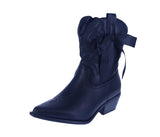 WOMAN'S SHOES BLACK PU LEATHER BOOTS WILLA-25