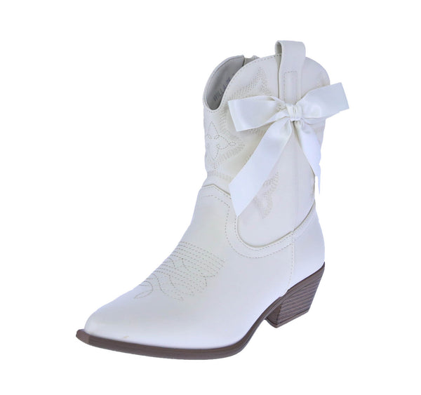 WOMAN'S SHOES IVORY PU LEATHER BOOTS WILLA-25