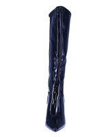 WOMAN'S SHOES BLACK PAT BOOTS ZAYA-1