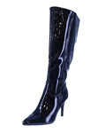 WOMAN'S SHOES BLACK PAT BOOTS ZAYA-1