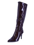 WOMAN'S SHOES BROWN PAT BOOTS ZAYA-1