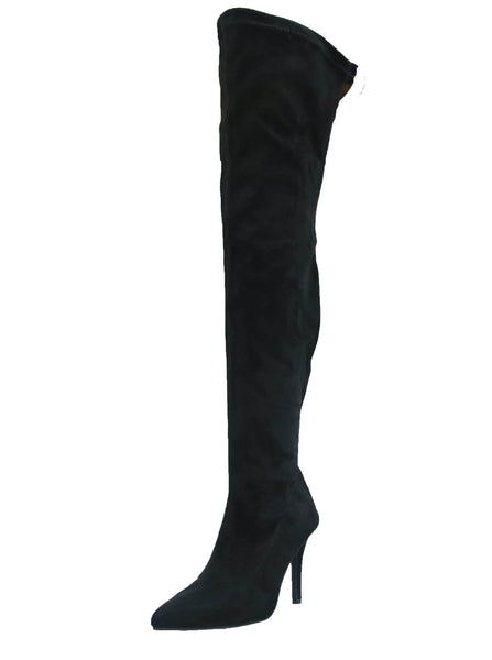 WOMAN'S SHOES BLACK SUEDE BOOTS ZAYA-3
