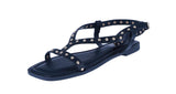 WOMAN'S SHOES BLACK PU LEATHER SANDALS ZITA-50