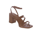 WOMAN'S SHOES CAMEL PU LEATHER HEELS ALI-6