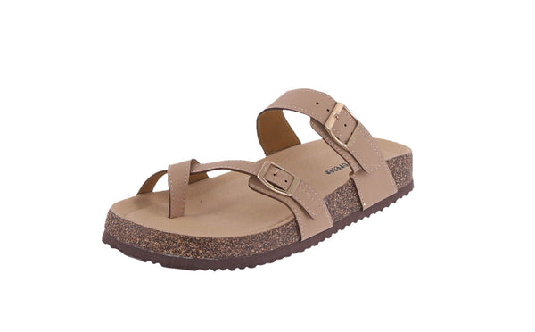 WOMAN'S SHOES TAUPE NUB SANDALS BERK-33