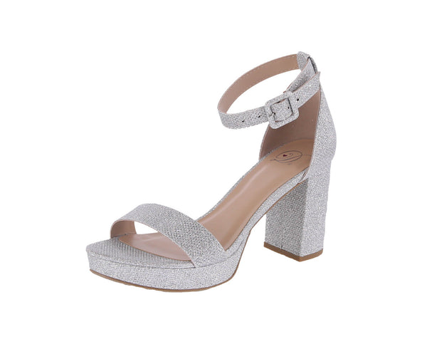 WOMAN'S SHOES SILVER GLITTER HEELS CENTURY