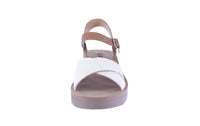 KID'S SHOES BEIGE RAFFIA/TAN NUB SANDALS CHESTER-2