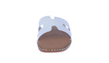 WOMAN'S SHOES WHITE PU LEATHER SANDALS CLEO-24
