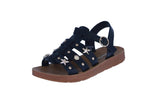 KID'S SHOES BLACK PU LEATHER SANDALS DESTINY-20K