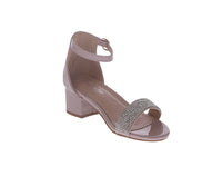 KID'S SHOES NUDE PAT/GLITTER HEELS DIAMOND-1K