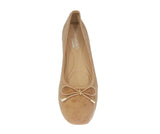 WOMAN'S BALLERINA FLATS CAMEL SUEDE DOROTHY-3