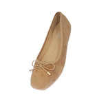 WOMAN'S BALLERINA FLATS CAMEL SUEDE DOROTHY-3